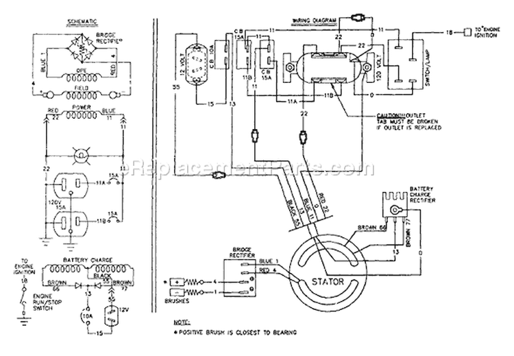 Page F Diagram and Parts List for 9115-0  Briggs and Stratton Generator